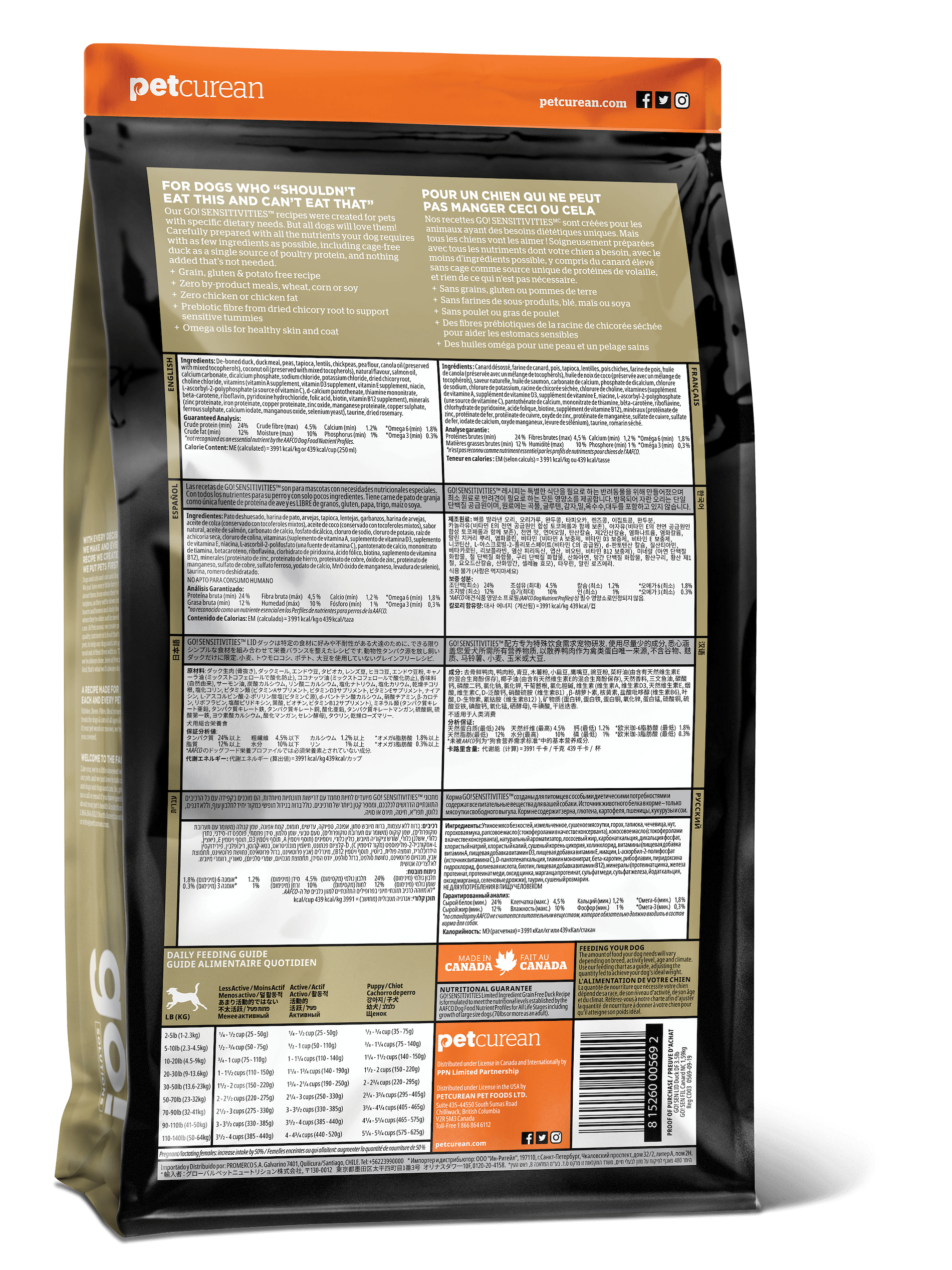 GO! SOLUTIONS SENSITIVITIES Grain Free LID Duck Recipe | 10kg
