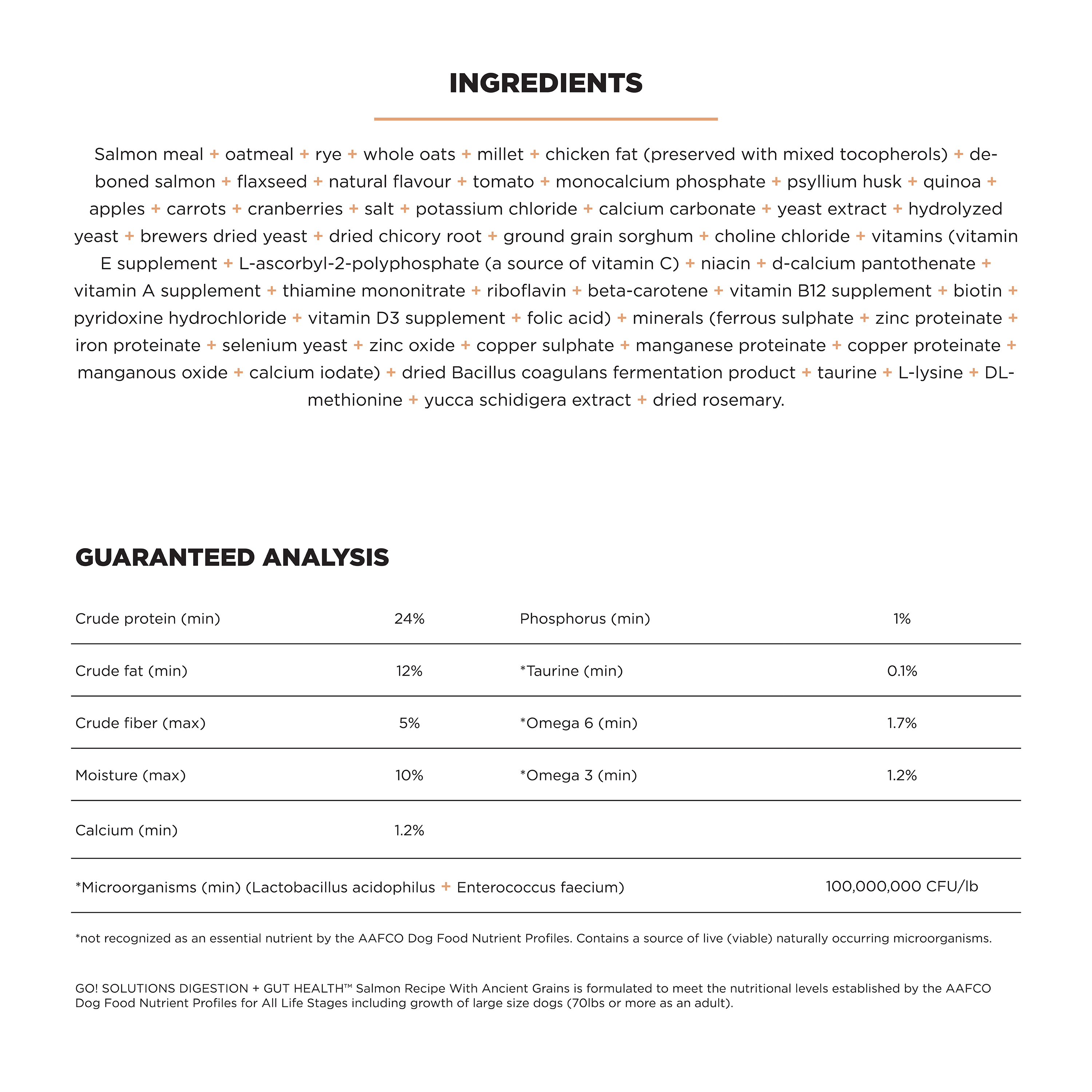 GO! SOLUTIONS Digestion + Gut Health Salmon Recipe with Ancient Grains for dogs | 5.4kg