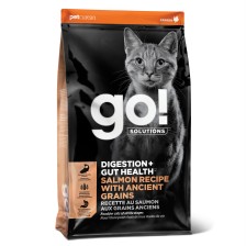 GO! SOLUTIONS Digestion + Gut Health Salmon Recipe with Ancient Grains for cats 