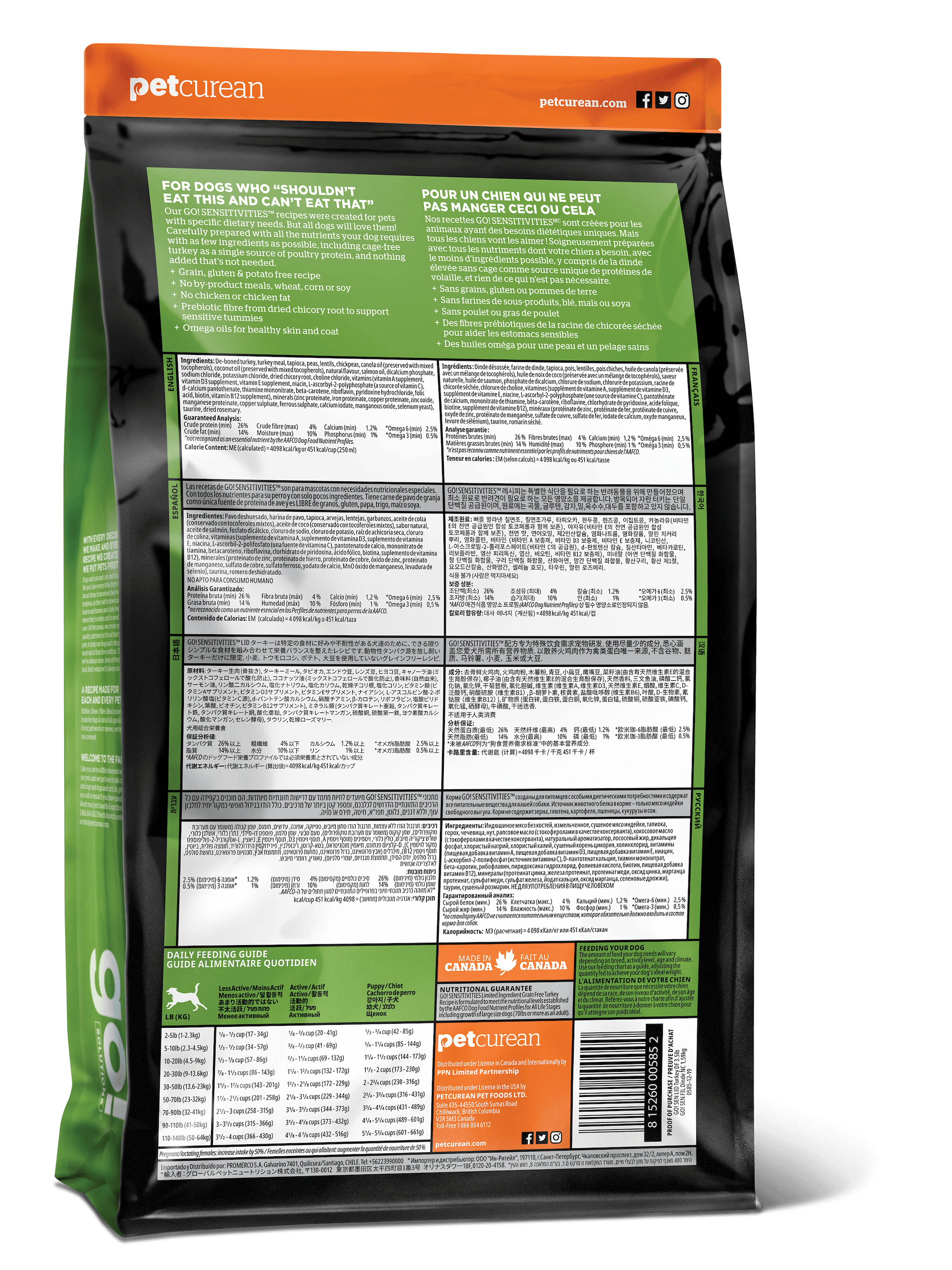 GO! SOLUTIONS SENSITIVITIES Grain Free LID Turkey Recipe | 10kg