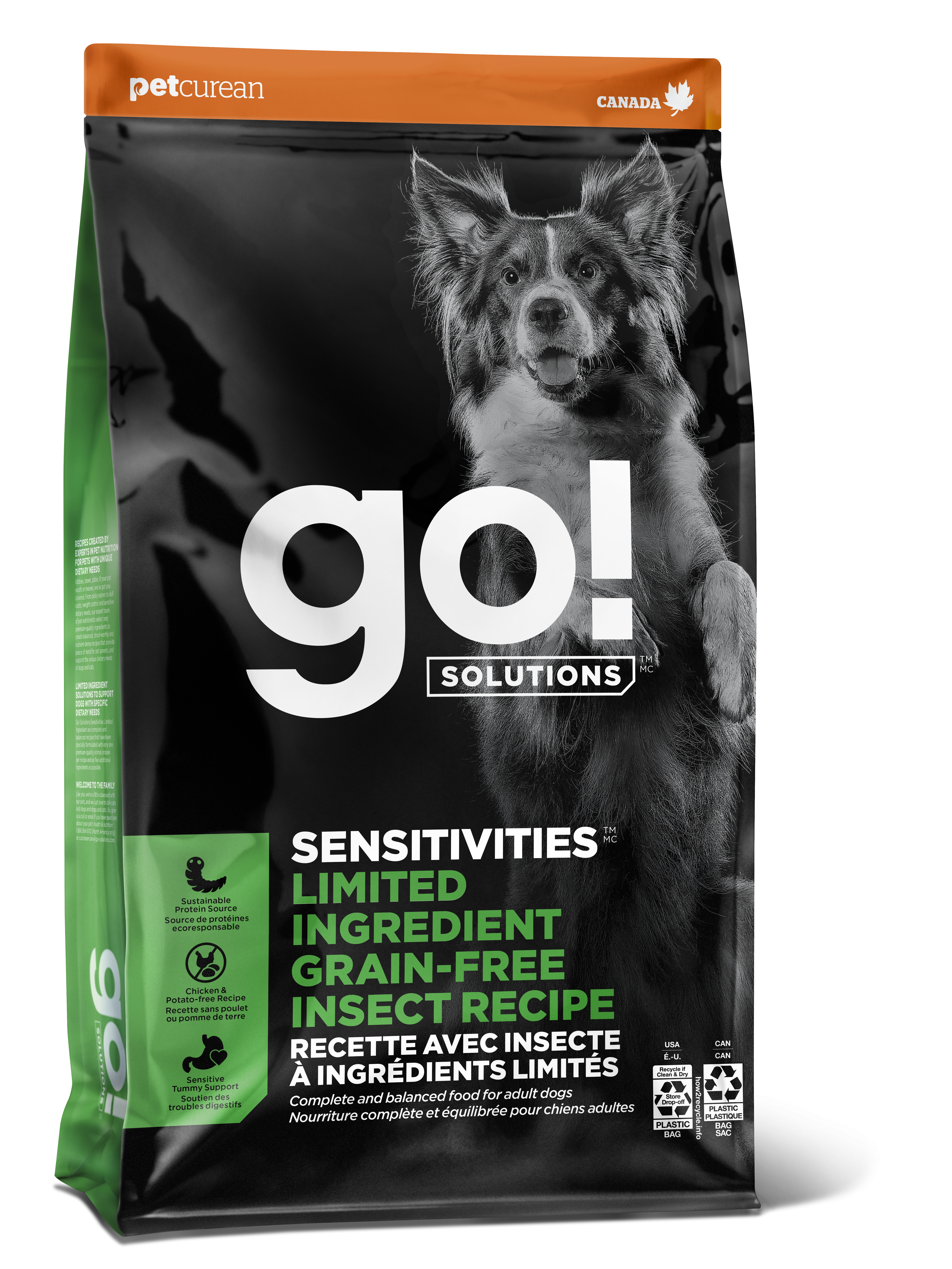 GO! SOLUTIONS SENSITIVITIES Grain Free LID Insect Recipe 