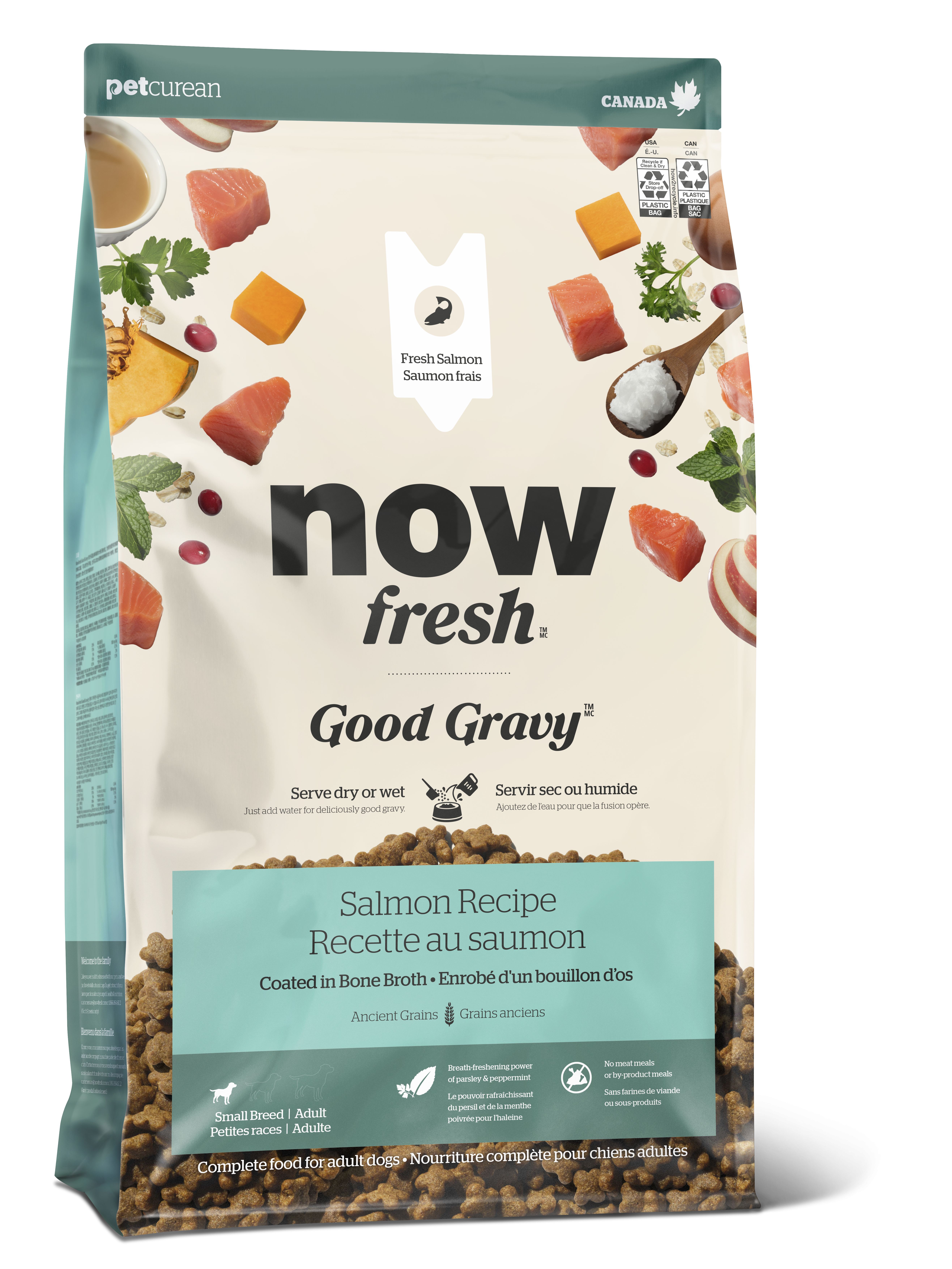 Now Fresh Good Gravy Small Breed Salmon Recipe with Ancient Grains for dogs 