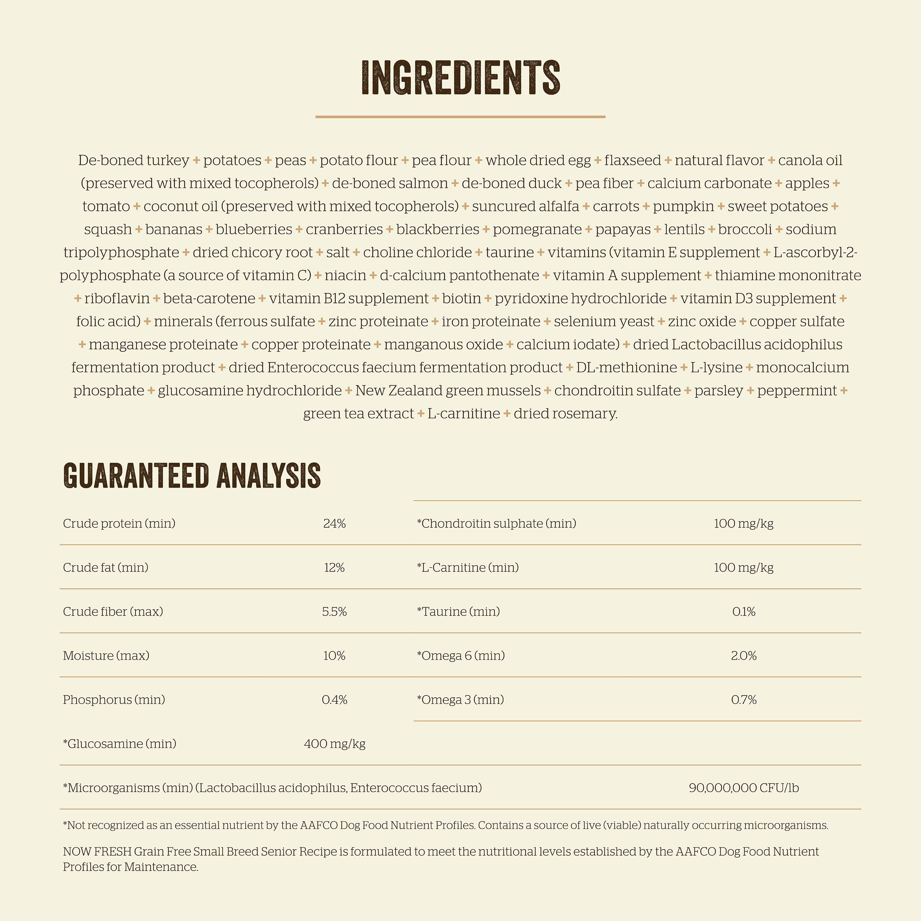 NOW FRESH Turkey, Salmon + Duck Small Breed Senior Recipe | 5.4kg