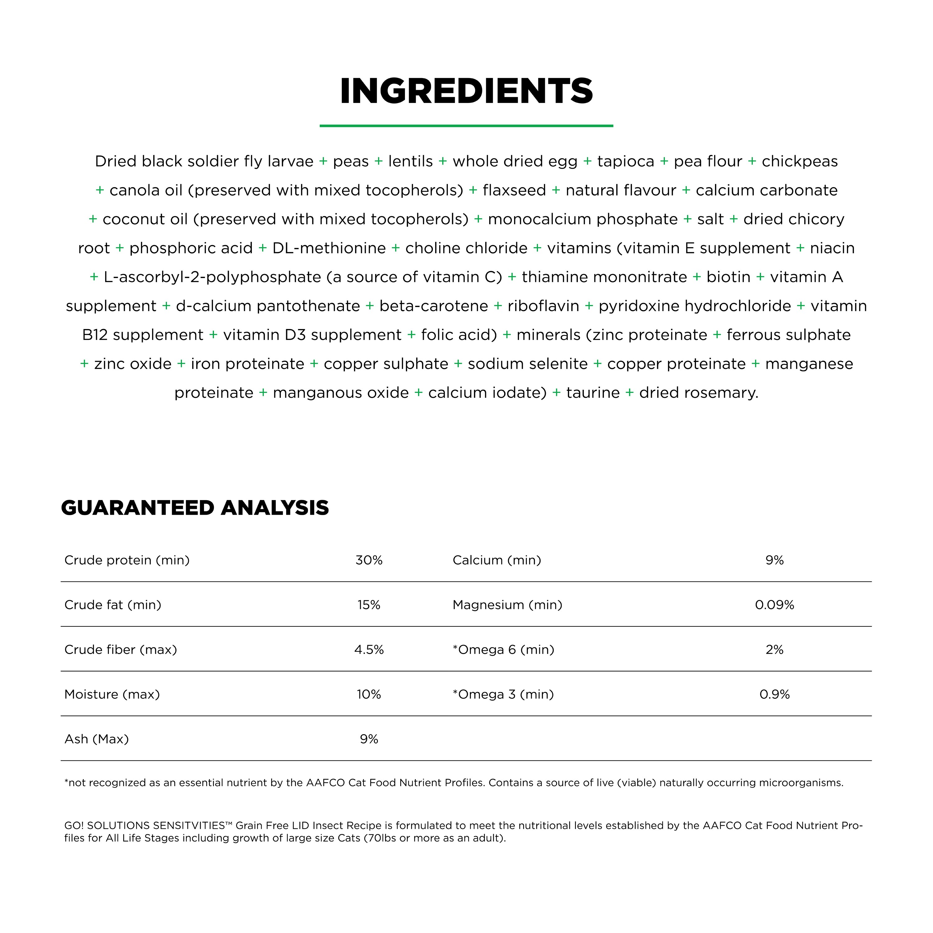 GO! SOLUTIONS SENSITIVITIES Grain Free LID Insect Recipe | 5.4kg