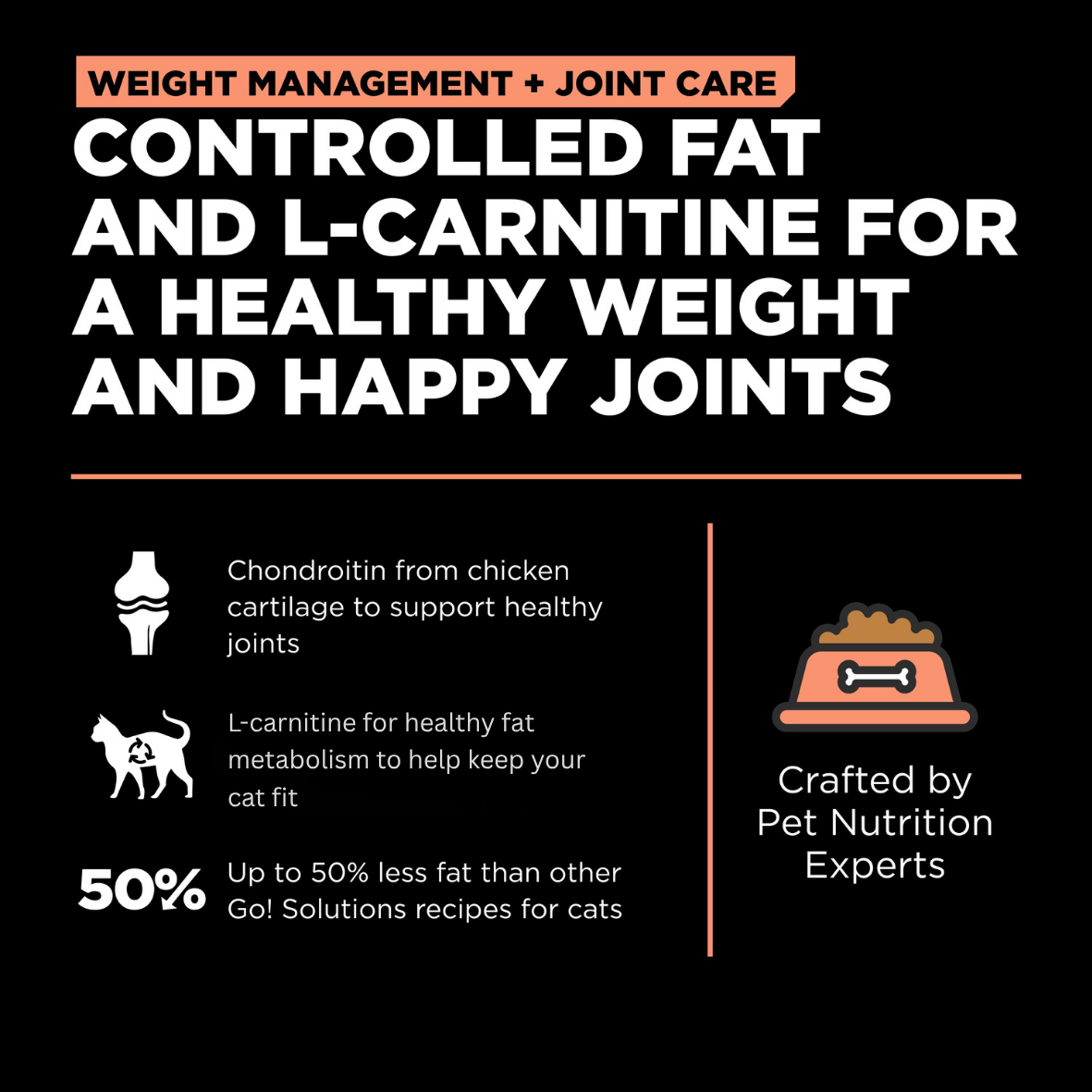 GO! SOLUTIONS Weight Management & Joint Care Salmon Recipe for Cats | 2.72kg