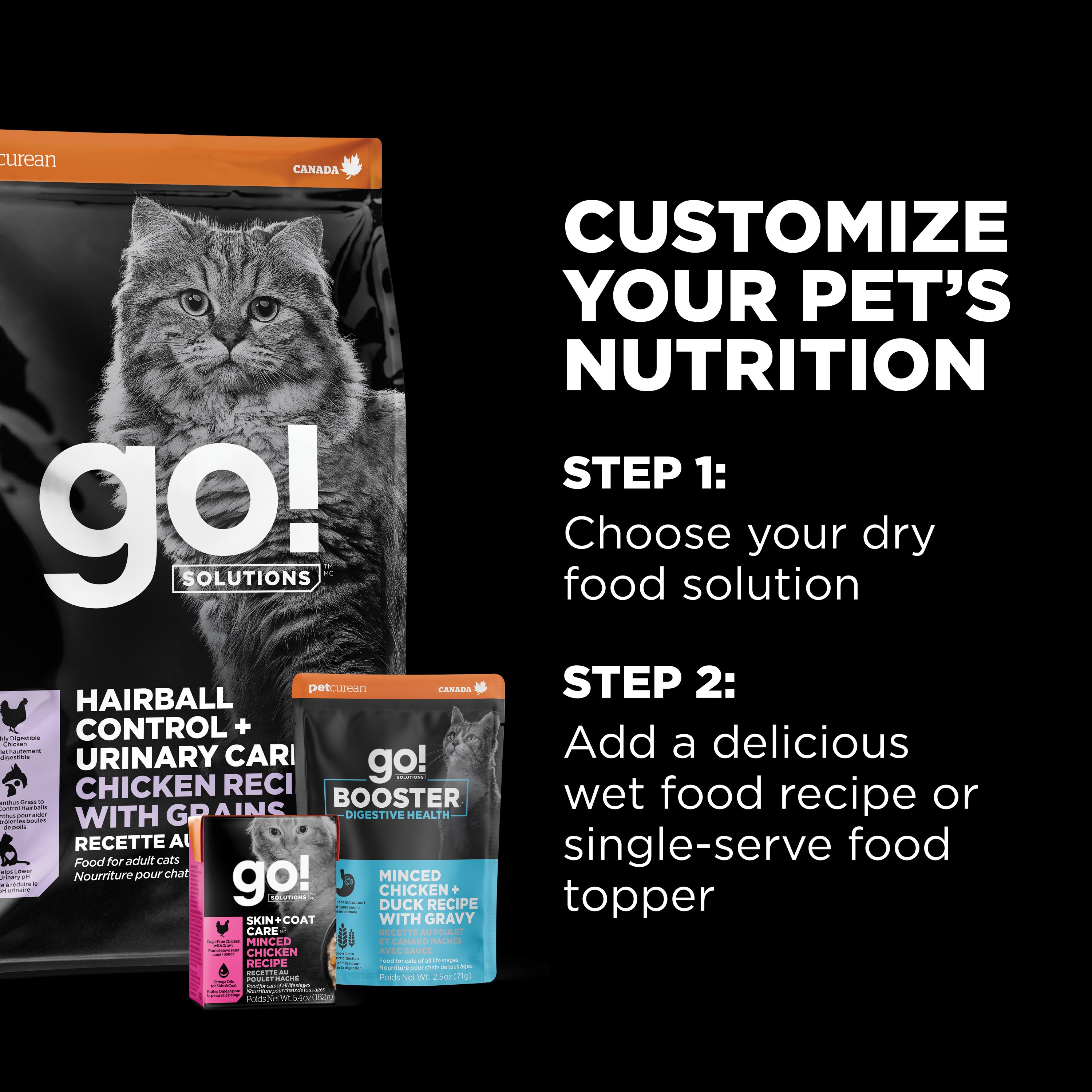 GO! SOLUTIONS Hairball Control + Urinary Care Chicken With Grains Recipe | 5.4kg