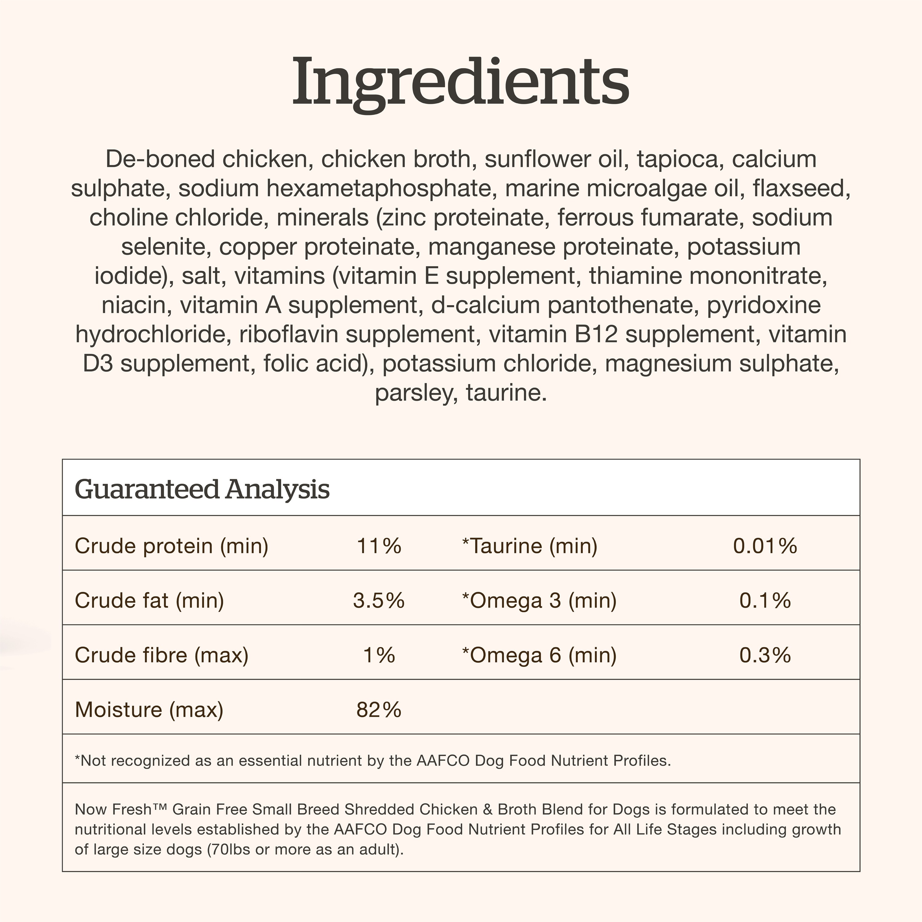 NOW FRESH Small Breed Shredded Chicken & Broth 24/79g
