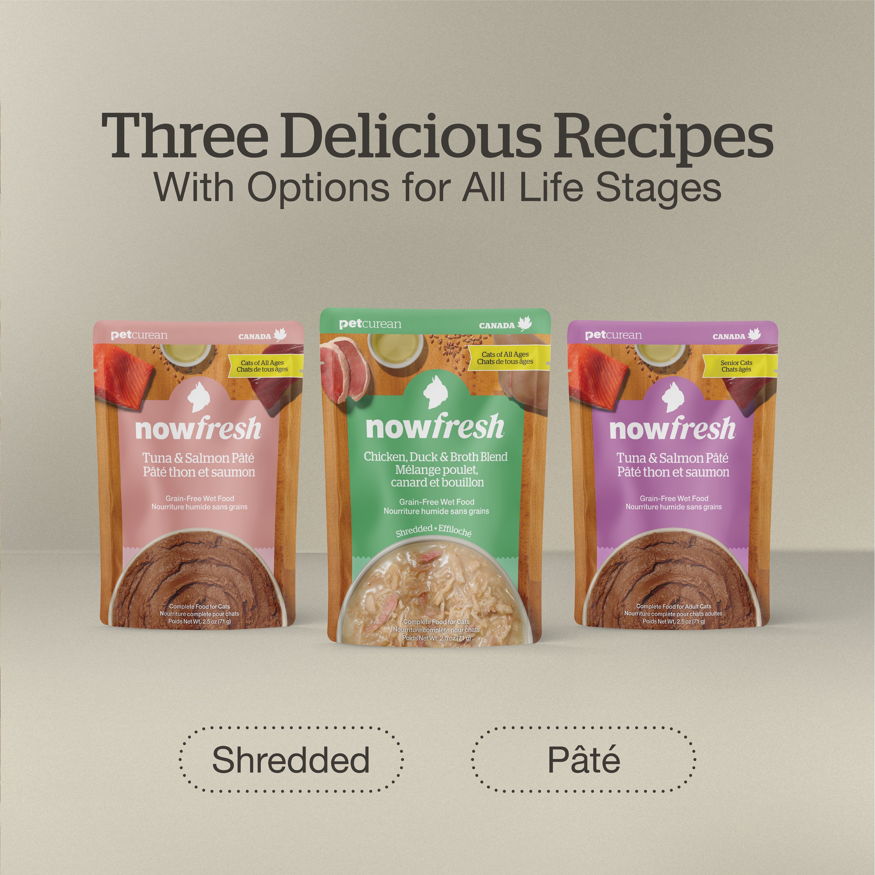 NOW FRESH Shredded Chicken, Duck & Broth Adult CF | 24/71g