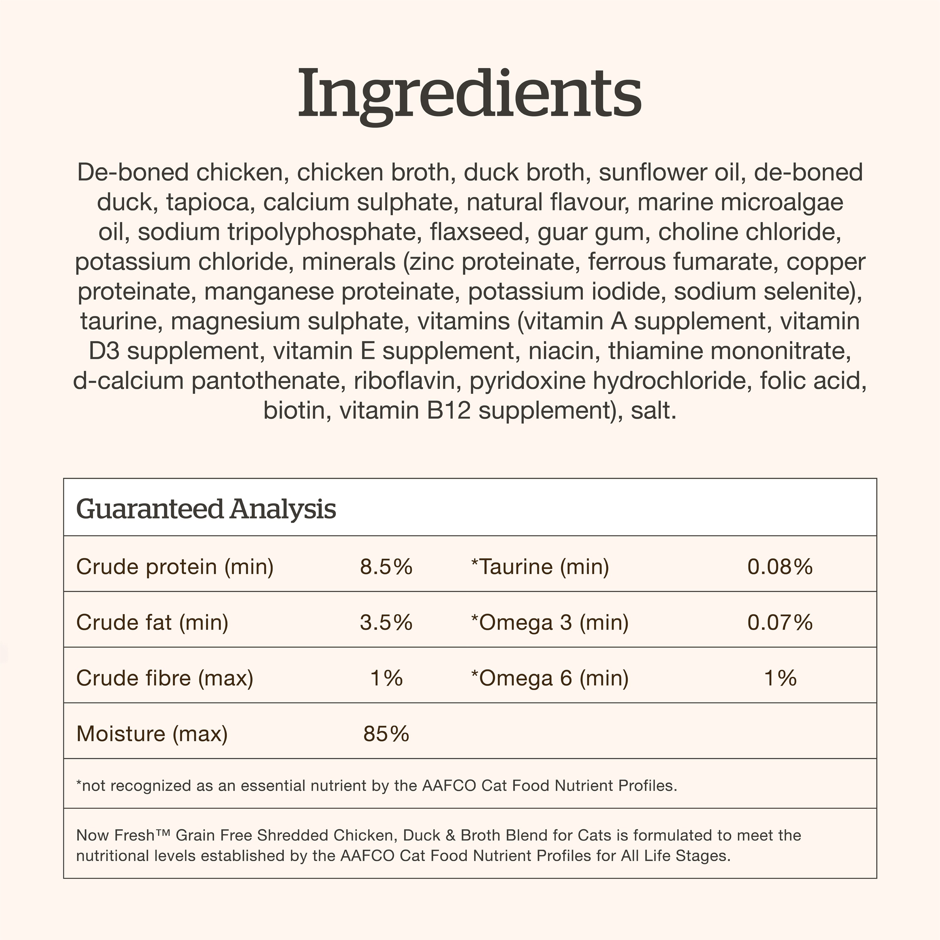 NOW FRESH Shredded Chicken, Duck & Broth Adult CF | 24/71g