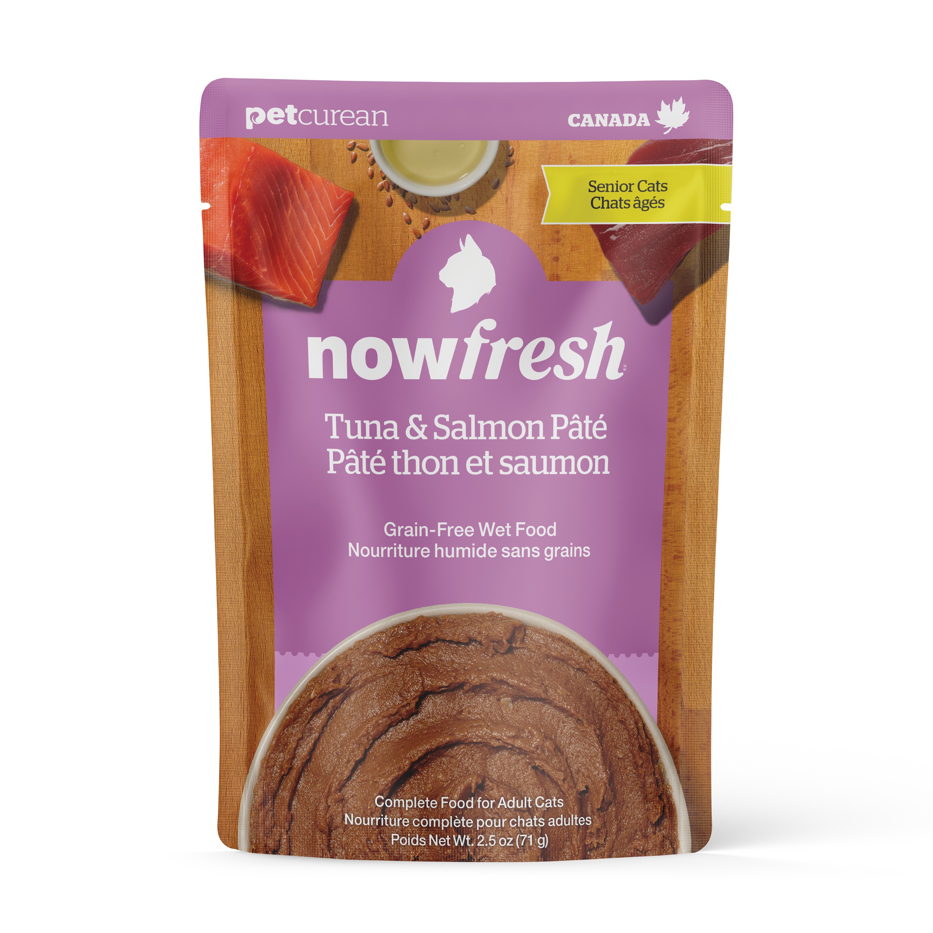 NOW FRESH Tuna, Salmon Pate Senior CF 