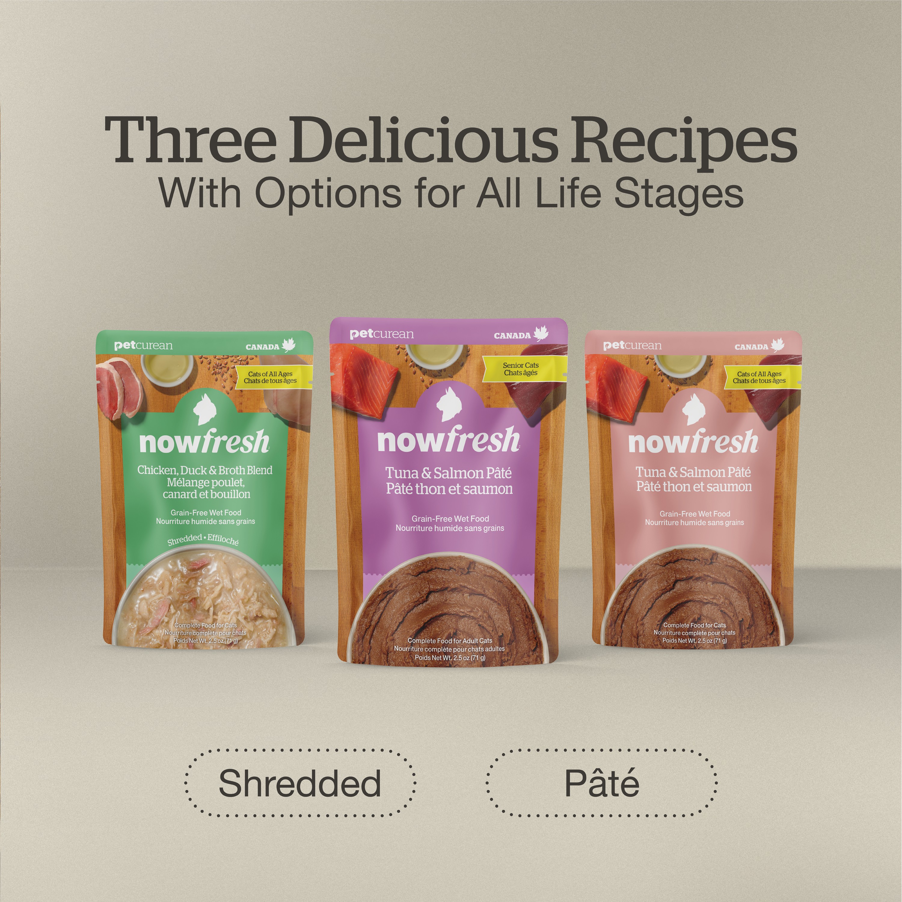 NOW FRESH Tuna, Salmon Pate Senior CF | 24/71g