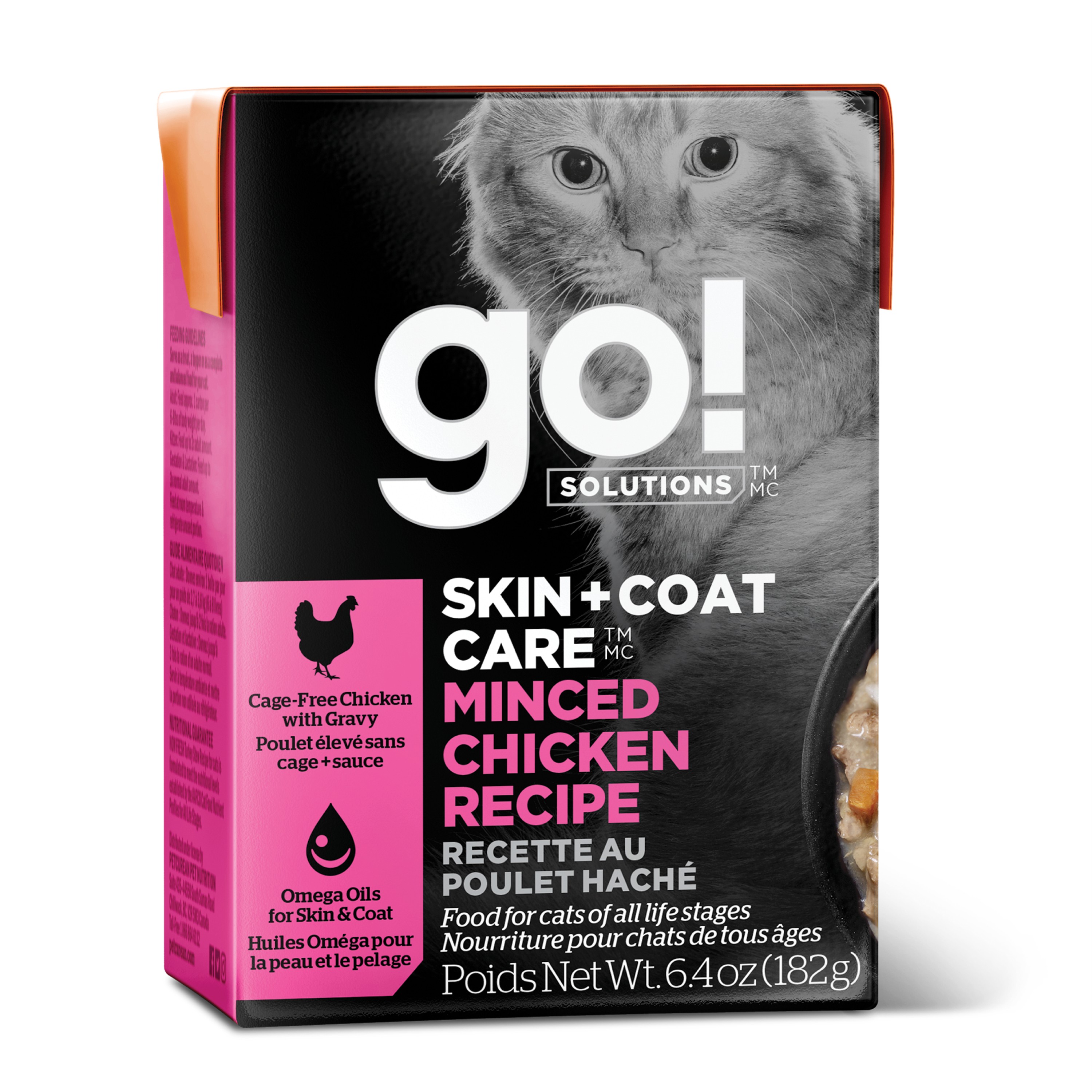 GO! SOLUTIONS SKIN + COAT With Grains Minced chicken recipe | 24 x 182g