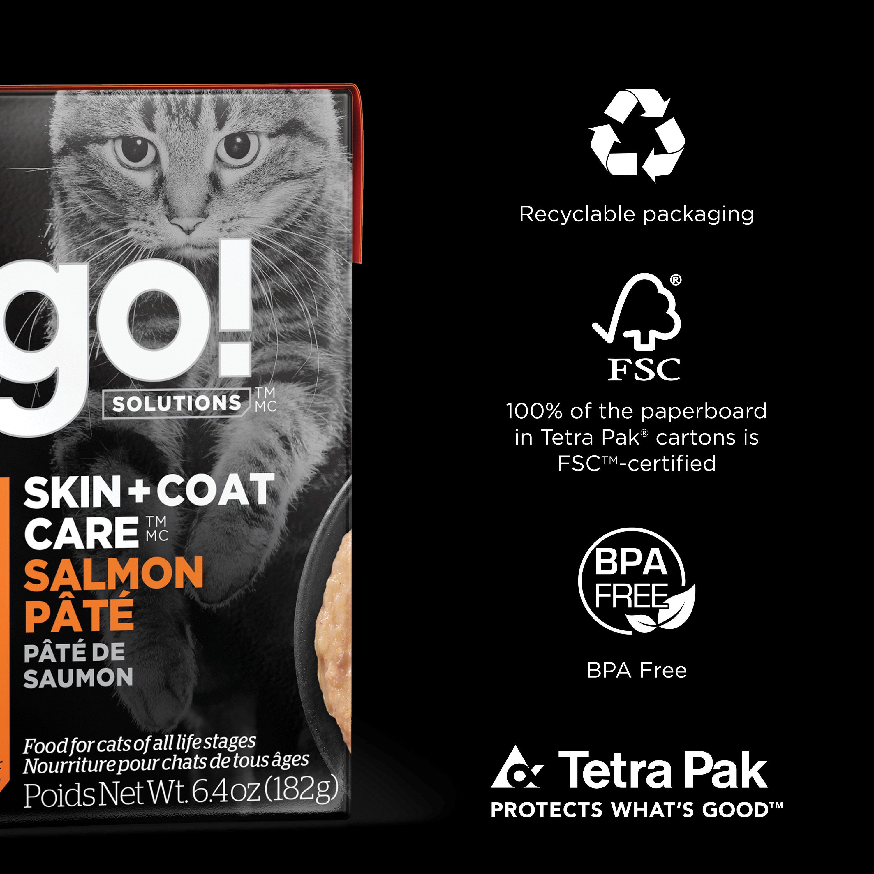 GO! SOLUTIONS SKIN + COAT Salmon Pâté With Grains | 24 x 182g