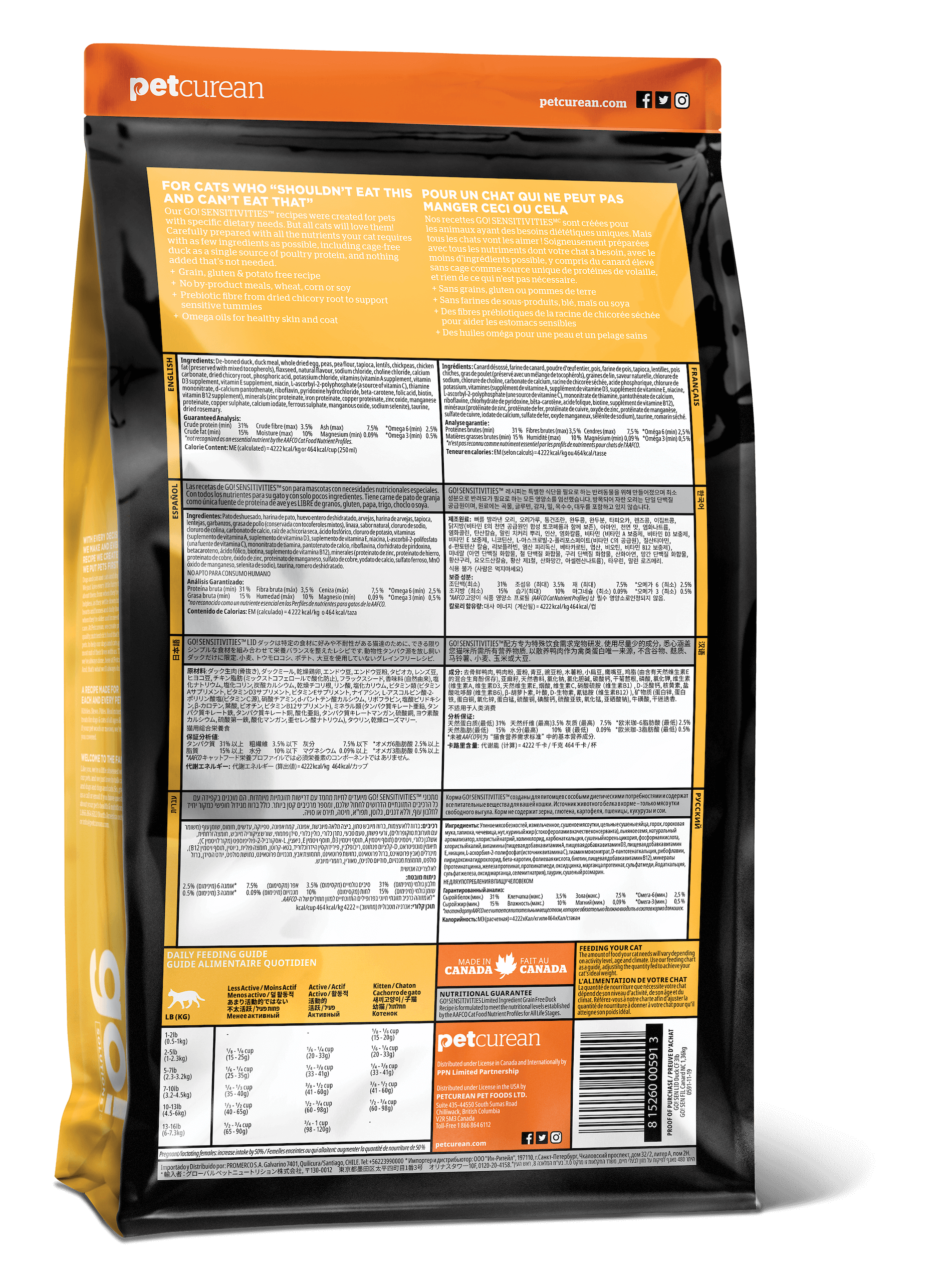GO! SOLUTIONS SENSITIVITIES Grain Free LID Duck Recipe | 7.26kg