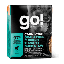 GO! SOLUTIONS CARNIVORE Grain Free Chicken, Turkey, Duck Stew 