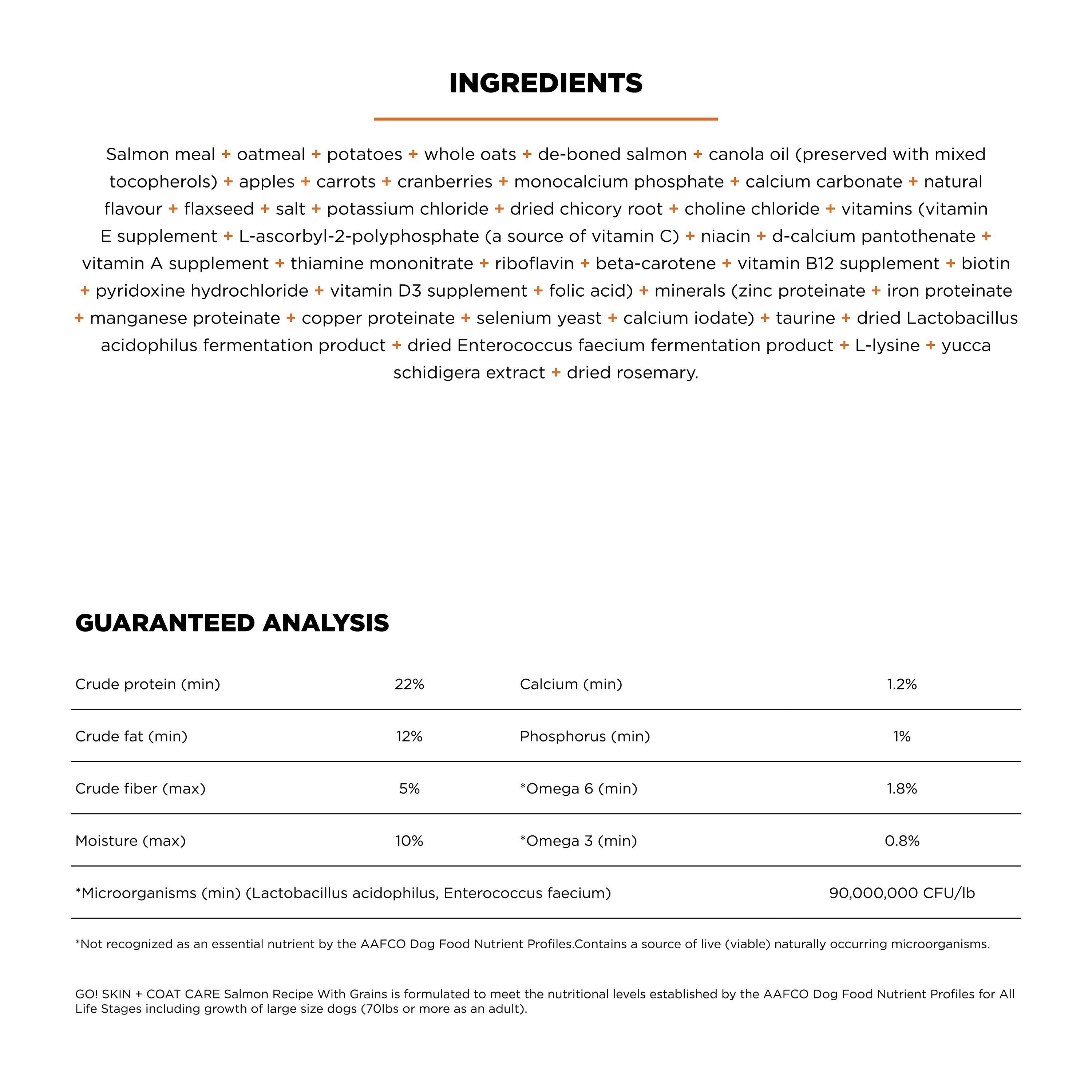 GO! SOLUTIONS SKIN + COAT CARE Salmon Recipe | 10 kg