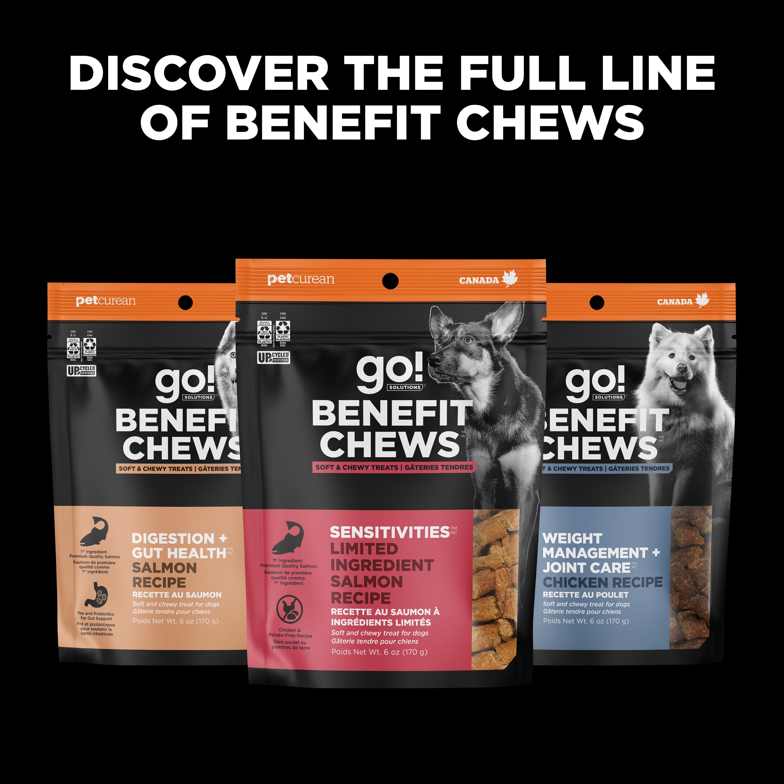 *NEW* GO! SOLUTIONS Benefit Chews SKIN + COAT Lamb DF | 170g