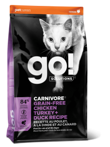 GO! SOLUTIONS CARNIVORE Grain Free Chicken, Turkey + Duck Recipe 