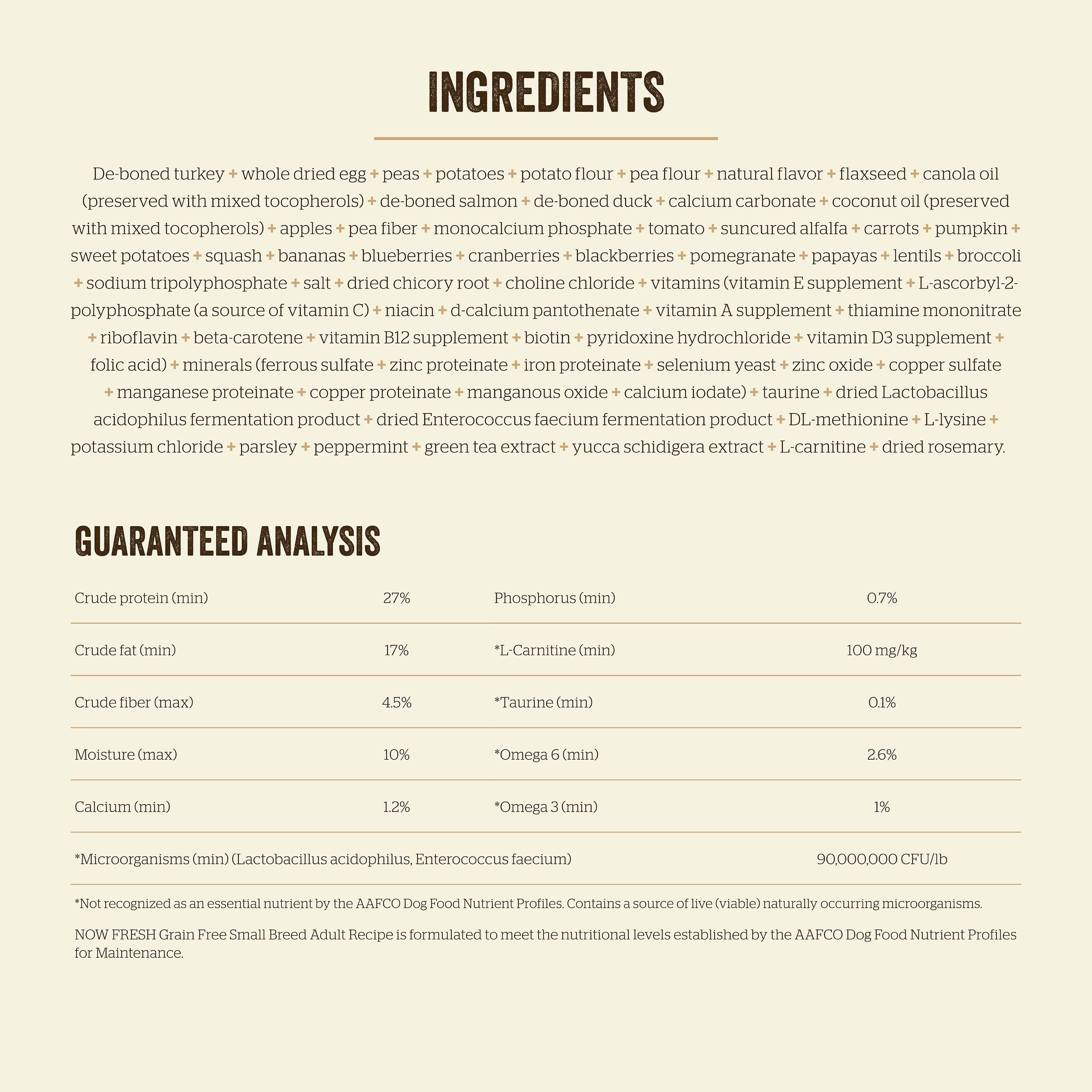 NOW FRESH Turkey, Salmon + Duck Small Breed Adult Recipe | 5.4kg