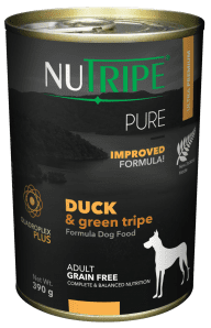 NUTRIPE PURE Duck &amp; Green Tripe Formula Dog Food 