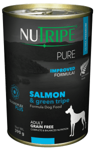 NUTRIPE PURE Salmon &amp; Green Tripe Formula Dog Food 